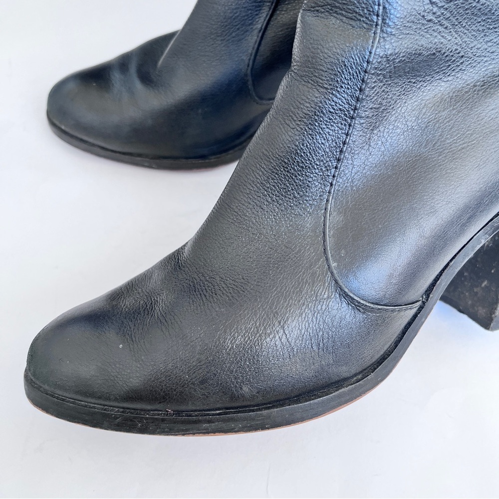 Splendid Black Leather Ankle Boots Size 9.5 - Picture 6 of 11